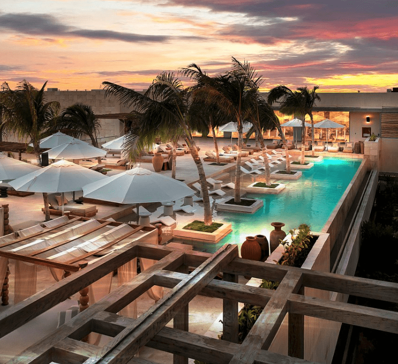 Motto by Hilton Tulum Rooftop at Sunset