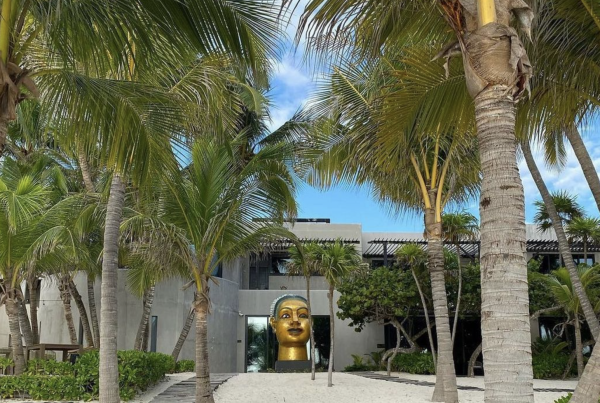 casa malca beach entrance tulum mexico