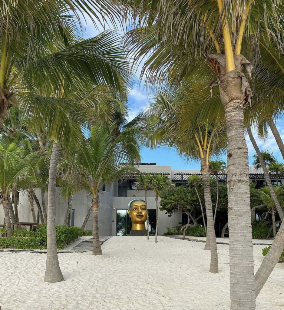 casa malca beach entrance tulum mexico